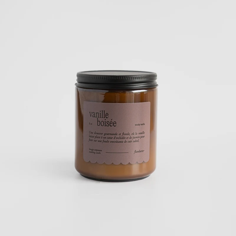 Bougie vanille boisée