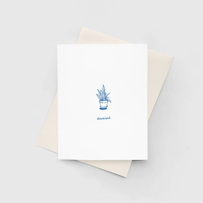Carte de souhaits – Doucement - Marion