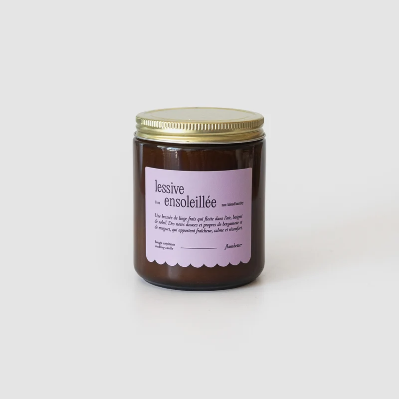 Bougie lessive ensoleillée